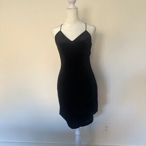 Guess black velvet dress